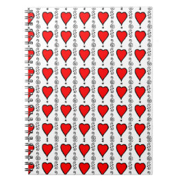 Cuaderno colección de patrones de corazones