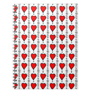 Cuaderno colección de patrones de corazones