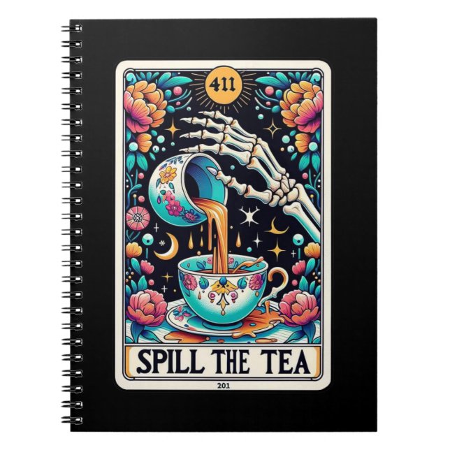 Cuaderno Colección de portátiles con tarjeta Tea Tarot (Frente)