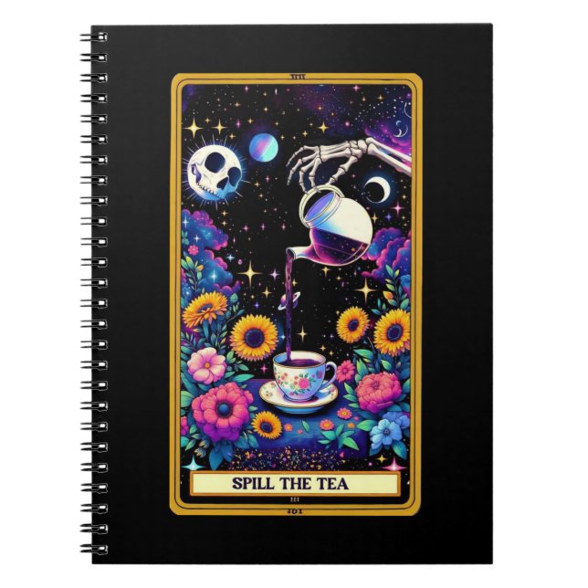 Cuaderno Colección de portátiles con tarjeta Tea Tarot (Frente)