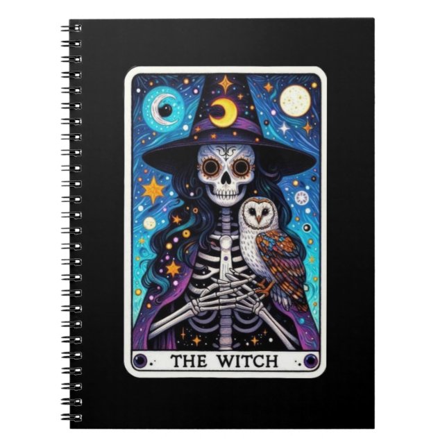 Cuaderno Colección de portátiles de tarjetas Tarot de Bruja (Frente)