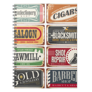 Cuaderno Colección de posters de tiendas de moda. Conservac