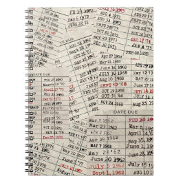 Cuaderno Colección de tarjetas de biblioteca antigua