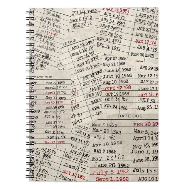 Cuaderno Colección de tarjetas de biblioteca antigua (Frente)