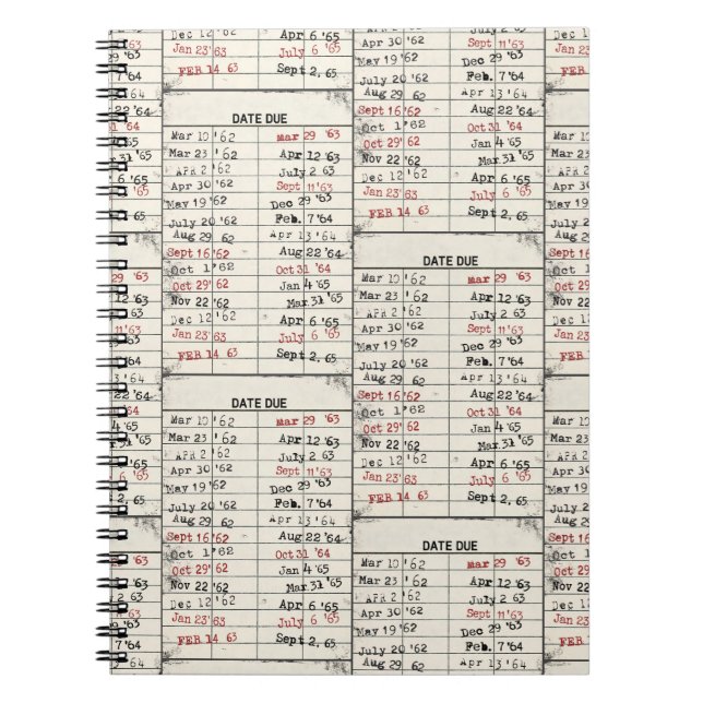 Cuaderno Colección de tarjetas de biblioteca antigua (Frente)