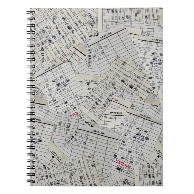 Cuaderno Colección de tarjetas de biblioteca antigua (Frente)