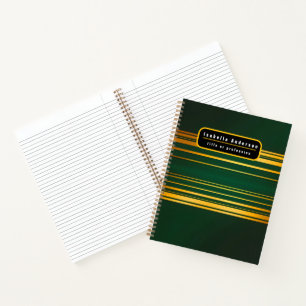 Cuaderno Colección de Textura Green Gold de Linen Luxury