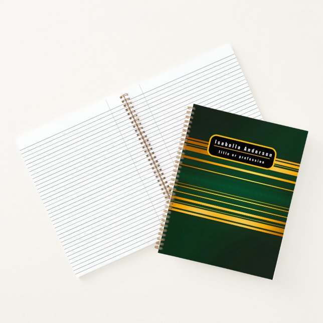 Cuaderno Colección de Textura Green Gold de Linen Luxury (Interior)