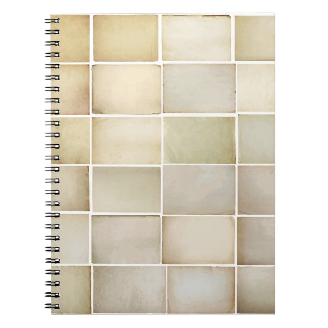 Cuaderno Colección de vintage: juego de papel antiguo. (Frente)
