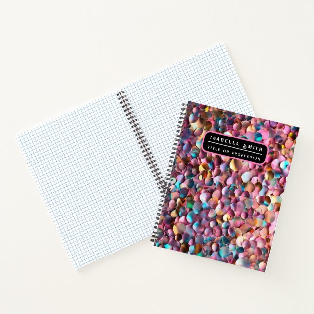 Cuaderno Colección holográfica de ópalo con brillo de moda (Interior)