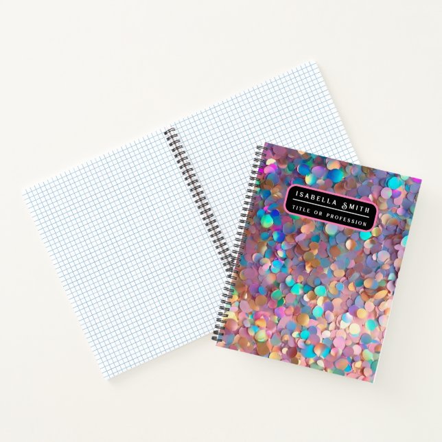 Cuaderno Colección holográfica moderna de Opal Glitter (Interior)