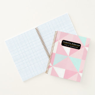 Cuaderno Colección Popular Abstracta Rosa Mint
