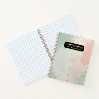 Cuaderno Colección Popular Abstracta Rosa Rubor Menta