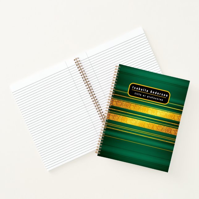 Cuaderno Colección popular de lona de lujo de oro verde (Interior)