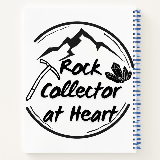 Cuaderno Coleccionista de rock en diseño de montaña Minimal (Reverso)