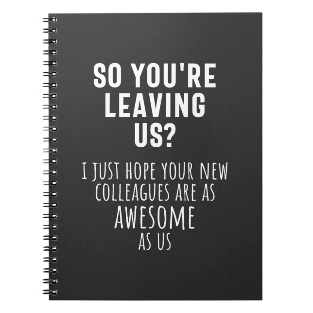 Cuaderno colega despedida, jubilación, colega, adiós, (Frente)