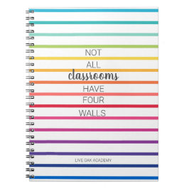 Cuaderno Colegio homescolar Cita estribos de arco iris colo