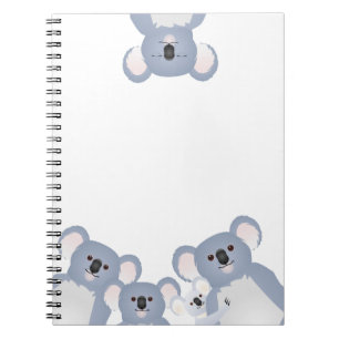 Cuaderno Colgando alrededor de la familia Koala