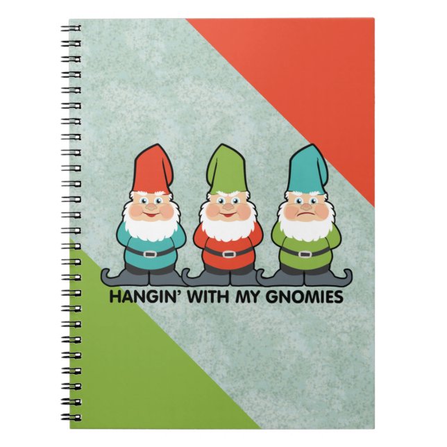 Cuaderno Colgando con mis homies de gnomos (Frente)
