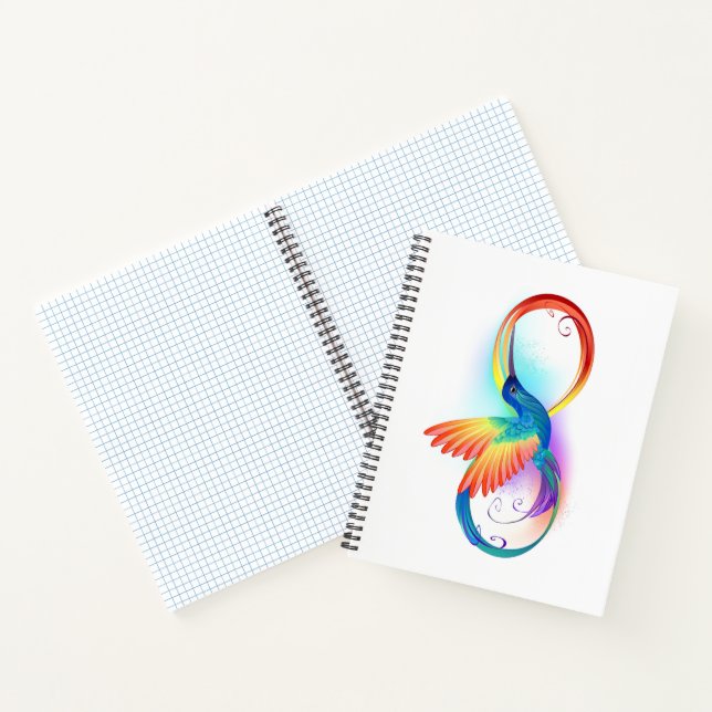 Cuaderno Colibrí arcoiris con símbolo Infinity (Interior)