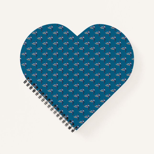 Cuaderno Colibrí Azul Pixelado  (Anverso)