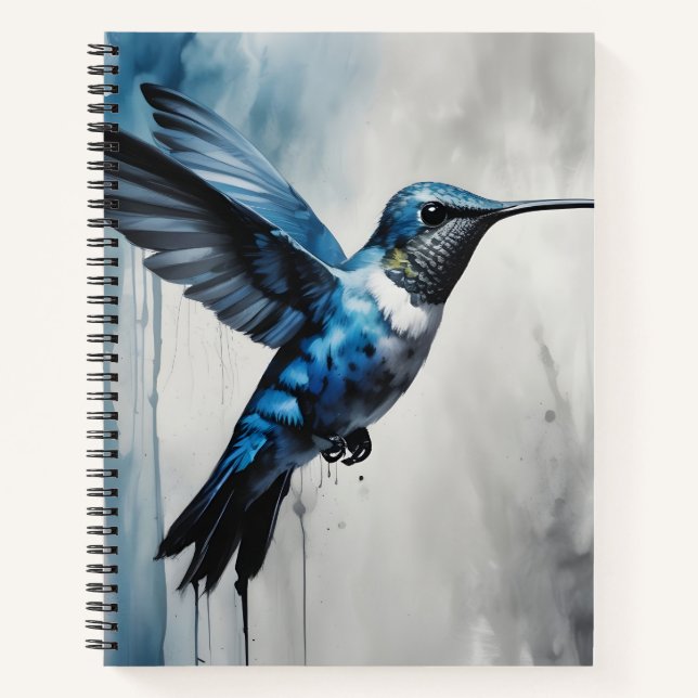 Cuaderno Colibrí Azul y Plata (Anverso)