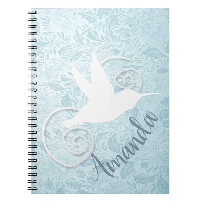 Cuaderno Colibrí de corte de brillo (Frente)