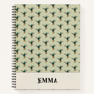 Cuaderno Colibrí de Vintage personalizado