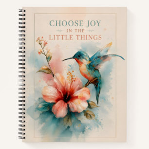 Cuaderno Colibrí Elige la Alegría en las Cosas Pequeñas