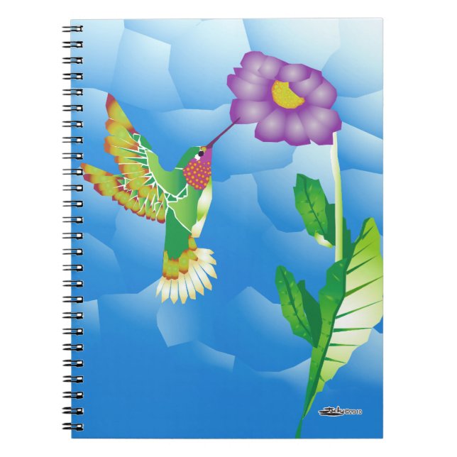 Cuaderno Colibrí: Estilizado (Frente)