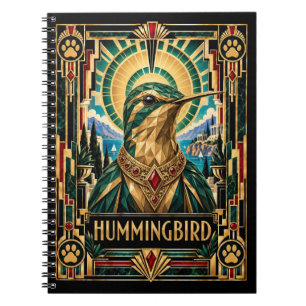 Cuaderno Colibrí, fauna Art Déco