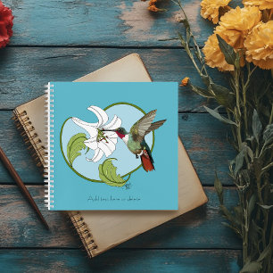 Cuaderno Colibrí Lirio Azul Art Nouveau