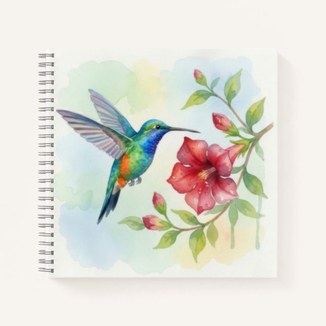 Cuaderno Colibrí Pequeño Acuarela (Anverso)