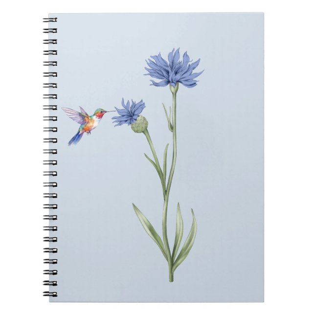 Cuaderno Colibrí y Cornflower (Frente)