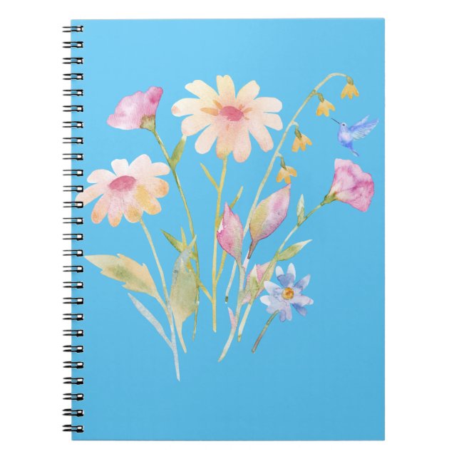 Cuaderno Colibrí y flores silvestres (Frente)