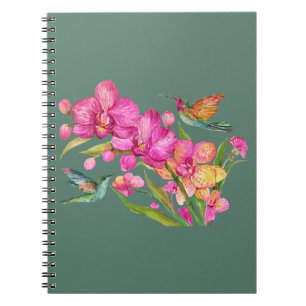 Cuaderno Colibrí y orquídeas