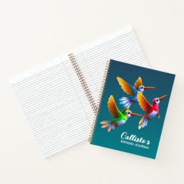 Cuaderno Colibríes coloridos en vuelo