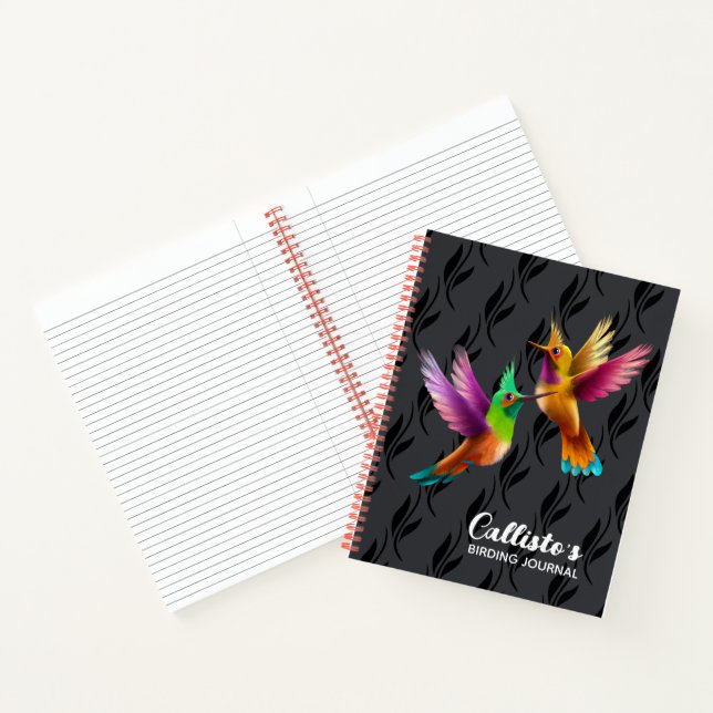 Cuaderno Colibríes coloridos y descansados en vuelo (Interior)