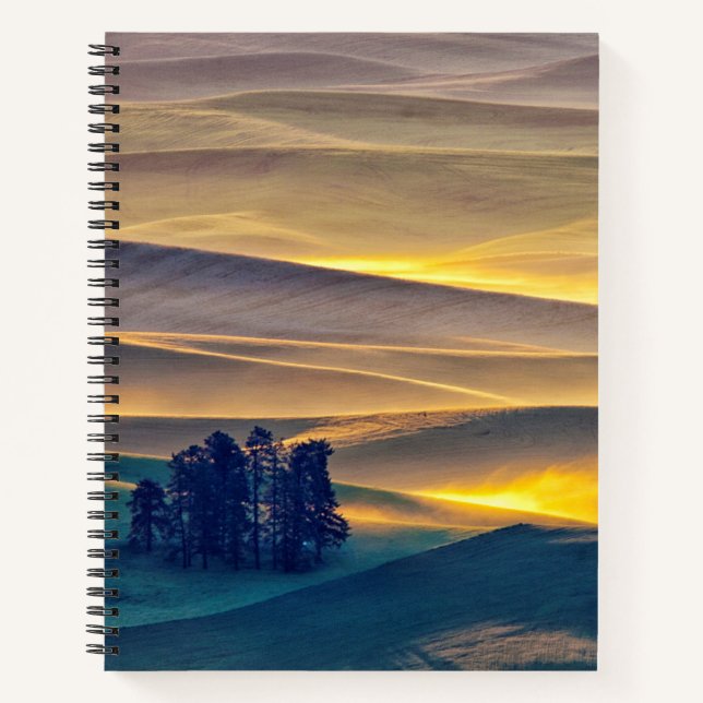 Cuaderno Colinas onduladas de trigo al amanecer | WA (Anverso)