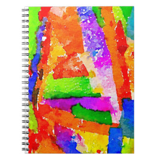 Cuaderno Collage abstracto colorido hermoso fresco