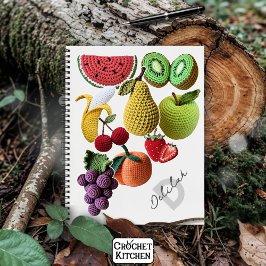 Cuaderno Collage artístico moderno de frutas con cruces de 