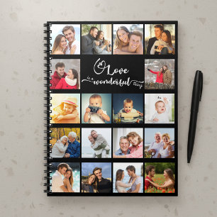 Cuaderno Collage de 18 fotos personalizadas El amor es algo