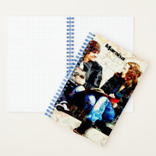 Cuaderno Collage de adolescentes con temática de escuela pe