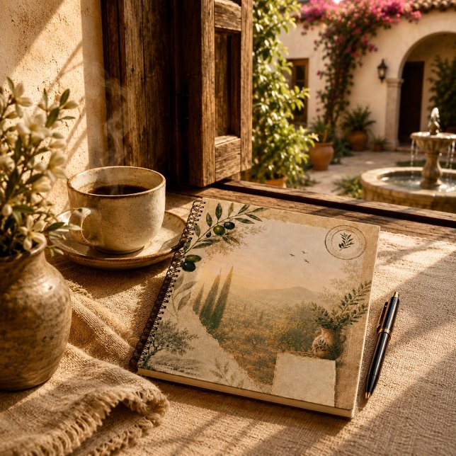 Cuaderno Collage de Amanecer en Olivar Mediterráneo (Subido por el creador)