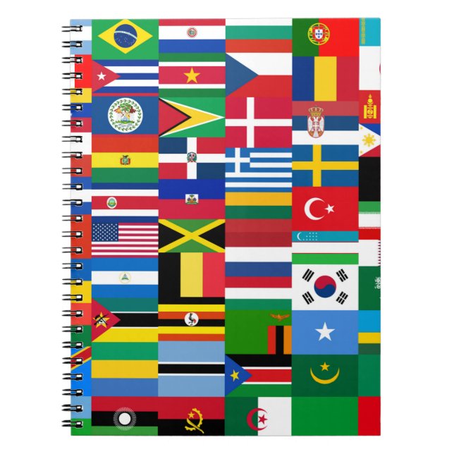Cuaderno Collage de bandera internacional (Frente)