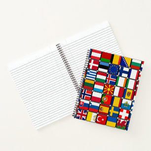 Cuaderno Collage de banderas internacionales, banderas mund