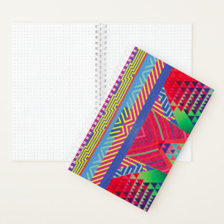 Cuaderno collage de bordes y triángulos del suroeste