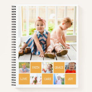 Cuaderno Collage de doce fotos con palabras inspiradoras Di