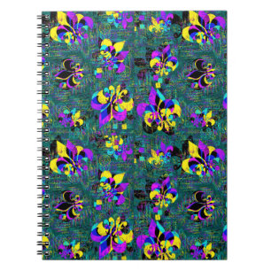 Cuaderno collage de flor de lis