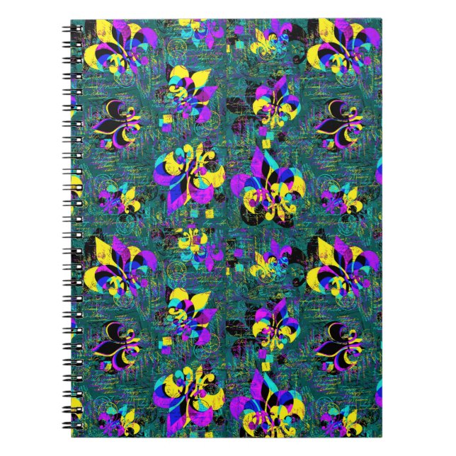 Cuaderno collage de flor de lis (Frente)
